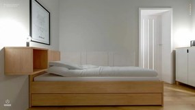 Κρεβάτι παιδικό Simple-Φυσικό - Λευκό - 95.50Χ206.00Χ90.00cm