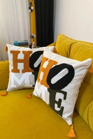 Stewehome Σετ 2 τεμαχίων μαξιλαροθήκες με κέντημα από λινό 43x43 cm