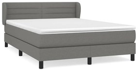 ΚΡΕΒΑΤΙ BOXSPRING ΜΕ ΣΤΡΩΜΑ ΣΚΟΥΡΟ ΓΚΡΙ 140X190 ΕΚ. ΥΦΑΣΜΑΤΙΝΟ 3126318