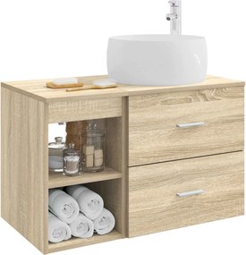 vidaXL Σετ Επίπλων Μπάνιου 2 pcs Sonoma Δρυς Επεξεργασμένο Ξύλο