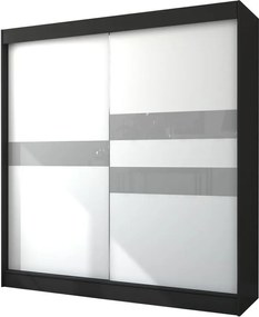 Ντουλάπα Riga 200 συρόμενη-Leuko-Mauro-Gkri