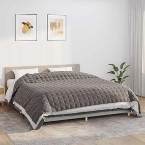 VidaXL Κουβέρτα Βαρύτητας Γκρι 220 x 260 εκ. 15 κ. Υφασμάτινη