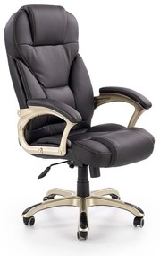 Καρέκλα γραφείου Houston 189, Μαύρο, 112x67x70cm, 15 kg, Με μπράτσα, Με ρόδες, Μηχανισμός καρέκλας: Κλίση | Epipla1.gr