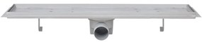 vidaXL Σιφόνια Ντουζιέρας Γραμμικά 2 τεμ. 630x140 χιλ. Ανοξείδ. Ατσάλι