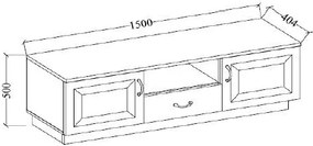 Έπιπλο τηλεόρασης Yvette 2D1S