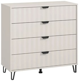 Κομότα - Συρταριέρα Brest 4F Cashmere - Cashmere Ματ 93x40x90 εκ. 93x40x90 εκ.