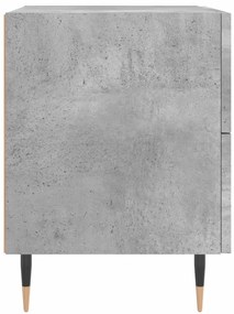 vidaXL Κομοδίνο Γκρι Σκυροδ. 40 x 35 x 47,5 εκ. από Επεξεργασμένο Ξύλο