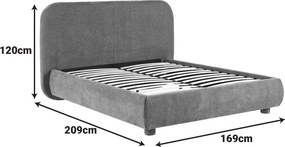 Κρεβάτι Salena pakoworld terracotta ύφασμα 160x200εκ