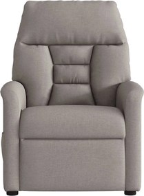 vidaXL Πολυθρόνα Μασάζ Ηλεκτρική Ανακλινόμενη Taupe Υφασμάτινη