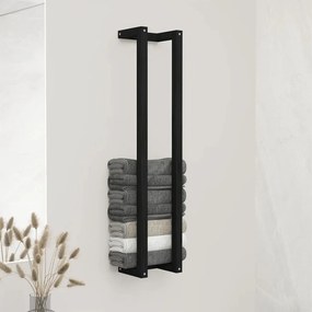 vidaXL Πετσετοκρεμάστρα Μαύρο 23x18x110 εκ. από Μασίφ Ξύλο Πεύκου