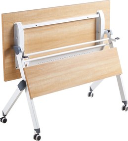 UNIT Γραφείο Η/Υ, Μέταλλο Βαφή Άσπρο, Melamine Απόχρωση Sonoma   1τμχ