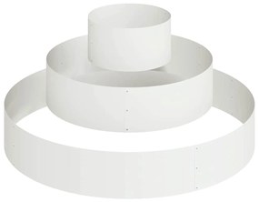vidaXL Γλάστρα Κήπου Λευκό 120 x 120 x 20 εκ. Ατσάλι