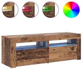 vidaXL Έπιπλο Τηλεόρασης LED Όψη Παλαιού Ξύλου 120x35x40 εκ.Επεξ. Ξύλο