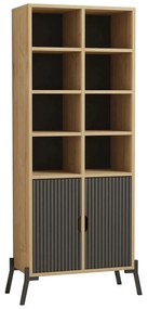Βιβλιοθήκη Lido 835PUQ5302 58,6x30x160cm Oak-Anthracite