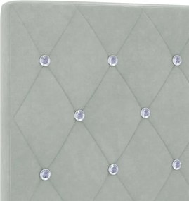 vidaXL Κεφαλάρι Ανοιχτό γκρι 160 cm Βελούδο