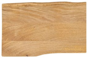 vidaXL Επιφάνεια Τραπεζιού 50x40x2,5 εκ. Live Edge Μασίφ Ξύλο Μάνγκο