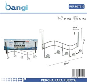 Μεταλλική κρεμάστρα πόρτας 5 θέσεων - 57910