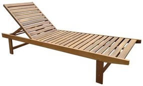 WOODWELL LUGANO Ξαπλώστρα χωρίς ρόδες, Ξύλο Acacia, Απόχρωση Φυσικό 62x196x33cm Ε2291