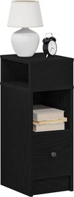 vidaXL Κομοδίνο με συρτάρι Μαύρο 25x31x66 cm