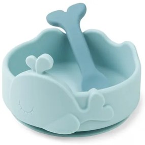 Μπωλ με Κουταλάκι Σιλικόνης Done by Deer Wally Blue