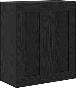 vidaXL Highboard 2 pcs Μαύρη Οξυά Επεξεργασμένο ξύλο