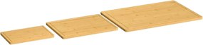 vidaXL Σετ Σανίδα Κοπής 3 Τεμαχίων από Μπαμπού