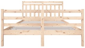 vidaXL Πλαίσιο Κρεβατιού 150 x 200 εκ. Μασίφ Ξύλο King Size