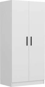 Διφυλλη Ντουλαπα Λευκο KALEO 52x90x190