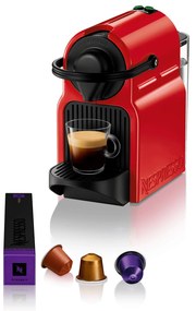 Krups Inissia Red C40 Καφετιέρα για Κάψουλες Nespresso -19bar (με δώρο 14 κάψουλες)