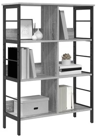 vidaXL Ράφι Βιβλίων Γκρίζο Σονομα 82 x 32 x 112 εκ. Επεξεργασμένο ξύλο