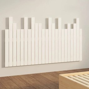 vidaXL Κεφαλάρι Τοίχου Λευκό 146,5x3x80 εκ. από Μασίφ Ξύλο Πεύκου