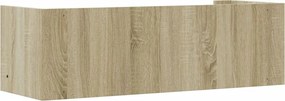 vidaXL Ράφι Τοίχου Sonoma Δρυς 100x35x30,5 εκ. Επεξεργασμένο Ξύλο