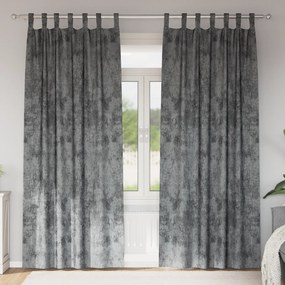 vidaXL κουρτίνες  2 τεμάχια με θηλιές γκρι 225x140 εκ.