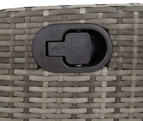 vidaXL Σετ Τραπεζαρίας Κήπου 7 τεμ. Γκρι Συνθ. Ρατάν με Μαξιλάρια