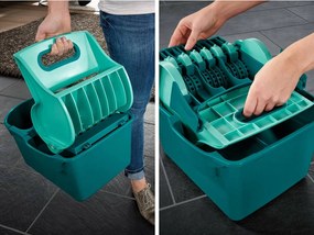 Mop with Bucket Leifheit Μπλε Πλαστική ύλη Ένωση 8 L