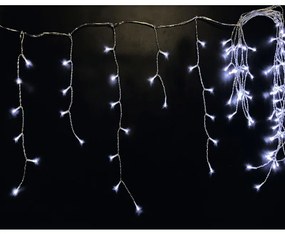Adeleq Βροχή Με 200 Ψυχρά LED 600x60cm Με Πρόγραμμα Και Σταθερό Ip44 Διαφανές Καλώδιο 30-001209