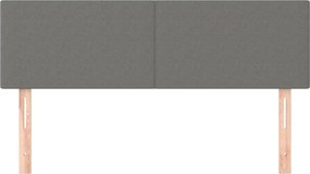 vidaXL Κεφαλάρια Σκ. Γκρι 144x5x78/88 εκ. Ύφασμα