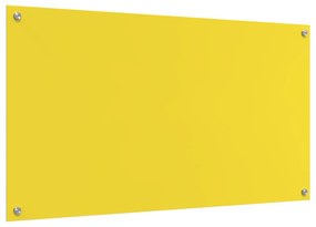 vidaXL Πλαίσιο Κουζίνας Κίτρινο 110x60x0,6 εκ Γυαλί Θερμαινόμενο