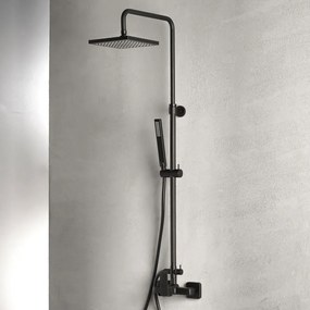 Κολώνα ντους Eurorama Quadra -Μαύρο Ματ