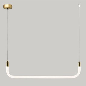 Φωτιστικό Οροφής - Ράγα 01382-04 8W LED 3000K 650Lm 62x13cm Gold Luma