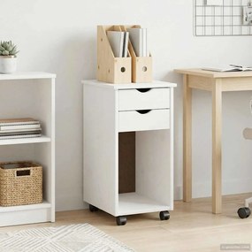 vidaXL Κινητό Ντουλάπι Λευκός 34 x 39 x 65,5 cm Στερεό πεύκο