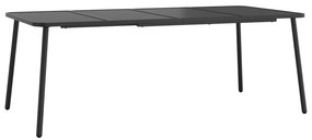 vidaXL Τραπέζι Κήπου Ανθρακί 200x100x71 εκ. Ατσάλινο
