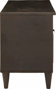 vidaXL Ντουλάπι TV Μαύρο και Χρυσό 100 x 33 x 46 εκ Επεξεργασμένο ξύλο