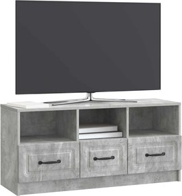 vidaXL Ντουλάπι TV 102 x 34,5 x 47 cm Γκρι Σκυροδέματος