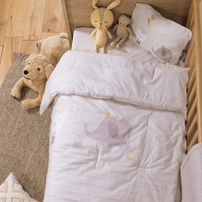 Κουβερλί Βρεφικό Happy Days Greige Nef-Nef Homeware 110x140cm Cotton-Polyester
