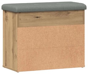 vidaXL Πάγκος παπουτσιών  Artisan Oak 62x32x50 cm Κατασκευασμένο ξύλο