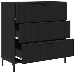 vidaXL Πλαϊνό γραφείο Μαύρο 79.5 x 33 x 82 εκ Επεξεργασμένο ξύλο