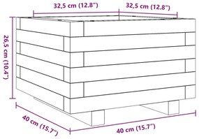 Ζαρντινιέρα Κήπου 40x40x26,5 εκ. από Εμποτισμένο Ξύλο Πεύκου - Καφέ