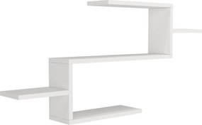 Ραφιέρα Τοίχου - Twist - Χρώμα Λευκό - 104x15x40εκ