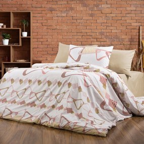 Σεντόνια Υπέρδιπλα (Σετ 220x240) Dimcol Δαρεία 490 White-Beige